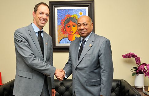 Presidente del TC recibe visita del Embajador de Canadá en RD