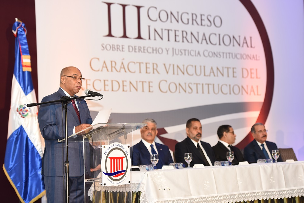Con la presencia del presidente de la República, Danilo Medina y el Alcalde del Distrito Nacional, TC inaugura III Congreso de Justicia Constitucional.