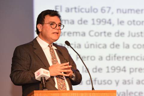 Magistrado Jottin Cury expone sobre Acción Directa de Inconstitucionalidad