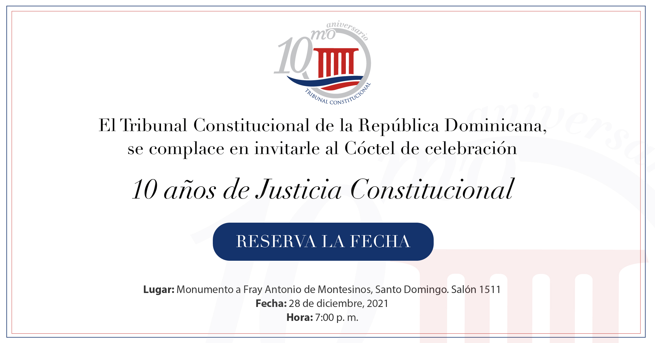 CÓCTEL 10 AÑOS DE JUSTICIA CONSTITUCIONAL
