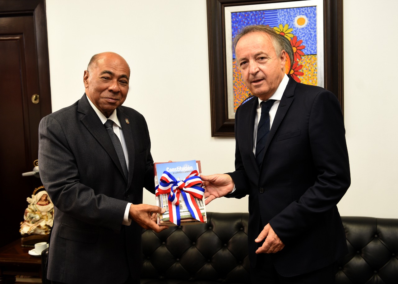 Expresidente del Senado de Francia visita al presidente del TC