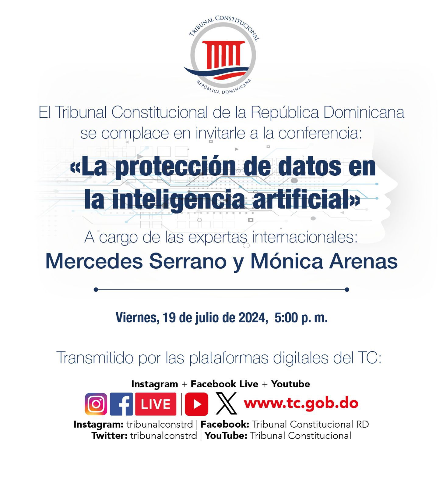 Conferencia: «La protección de datos en la inteligencia artificial» Santiago