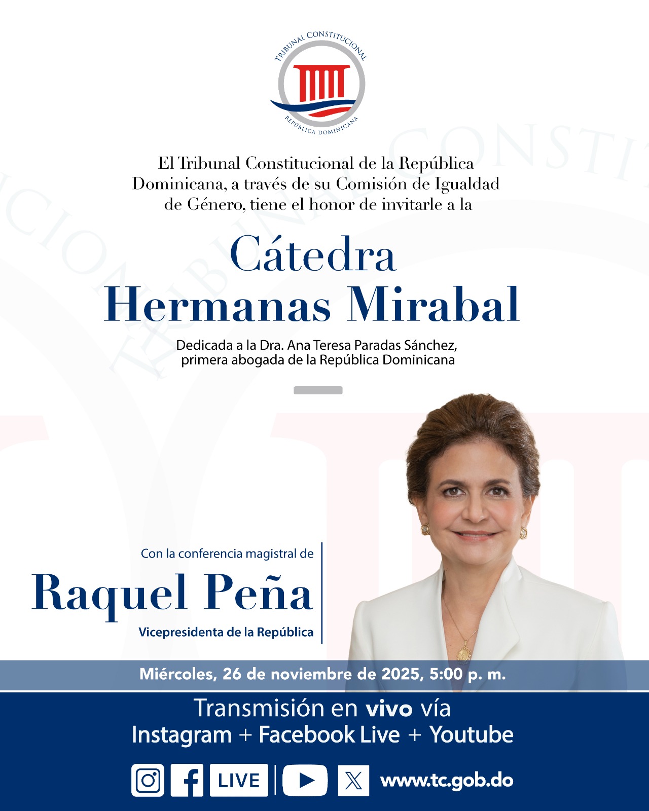 Cátedra Hermanas Mirabal nov. 2025